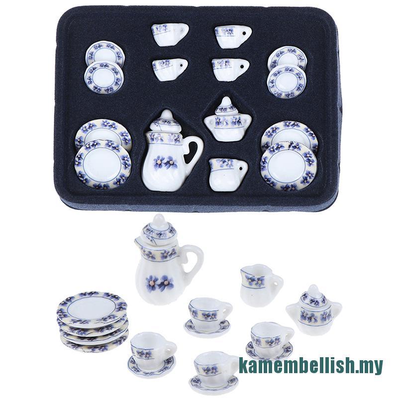 Set 15 Tách Trà Mini Tỉ Lệ 1: 12 Dùng Để Trang Trí Nhà Búp Bê