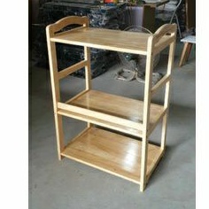 Kệ lò vi sóng 4 tầng bằng gỗ cao su tự nhiên