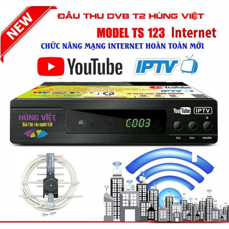 Đầu thu Hùng Việt TS-123 cũ 90% ( Không kèm dây rắc )