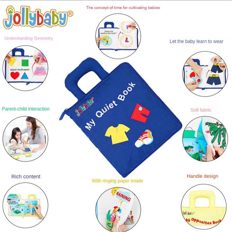 Jollybaby Sách Vải Giáo Dục Sớm Cho Bé 0-3 Tuổi