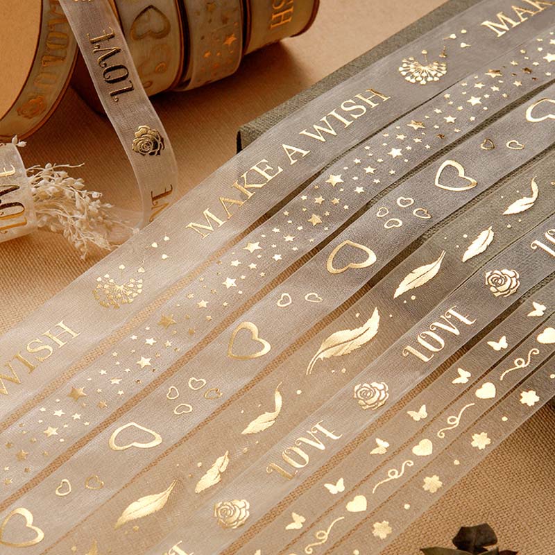 Cuộn Dây Ruy Băng In Họa Tiết Xinh Xắn Dài 10 Yard 16mm Dùng Để Trang Trí Gói Quà