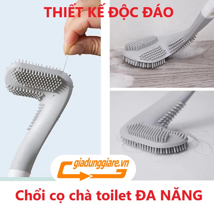 ( Bán sỉ ) CHỔI CỌ TOILET thông minh SILICON cọ chà vệ sinh MẪU MỚI sạch mọi ngóc ngách bồn cầu, nhà tắm - KÈM MÓC DÁN