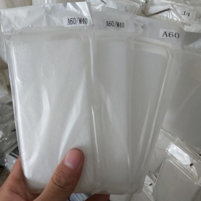Bộ 3 chiếc ốp lưng  silicon trong suốt cho galaxy A60/m40 (loại A)