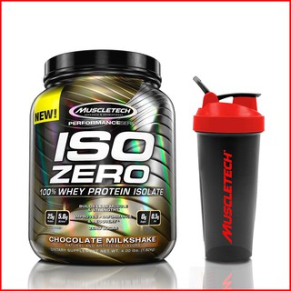 Sữa Tăng Cơ Giảm Mỡ Iso Zero - Whey Protein Isolate - Hộp 1.81kg Vị Socola - Kèm quà tặng - Hàng chính hãng Muscletech