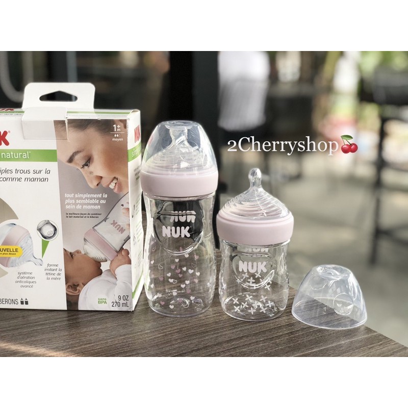 Bình NUK simply hoạ tiết 150ml 270ml (mẫu mới)