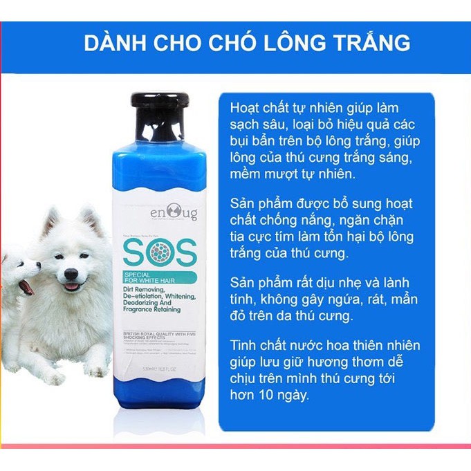 [ Hàng chuẩn chính hãng ] Sữa tắm SOS dành riêng cho chó mèo chai 530ml