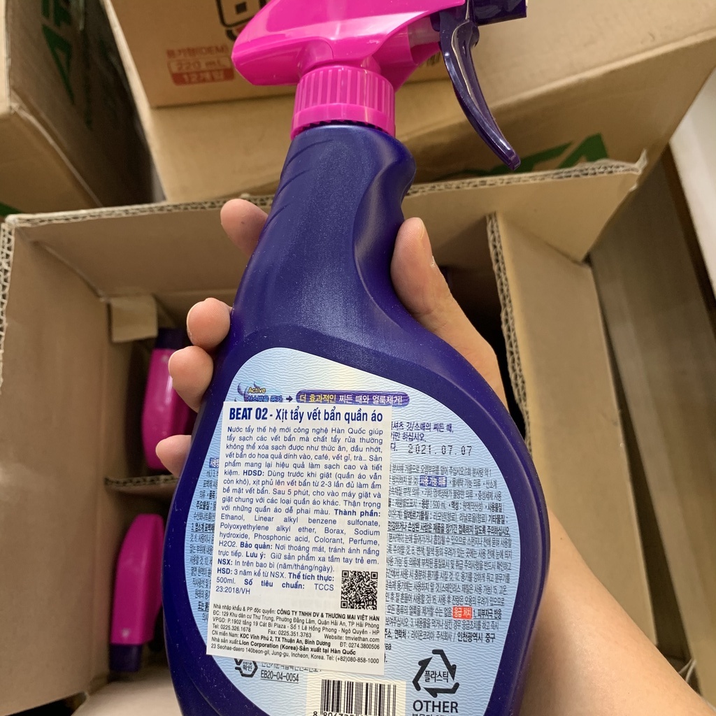 Xịt Giặt Thơm Quần Áo 2 In 1Hàn Quốc 500ml