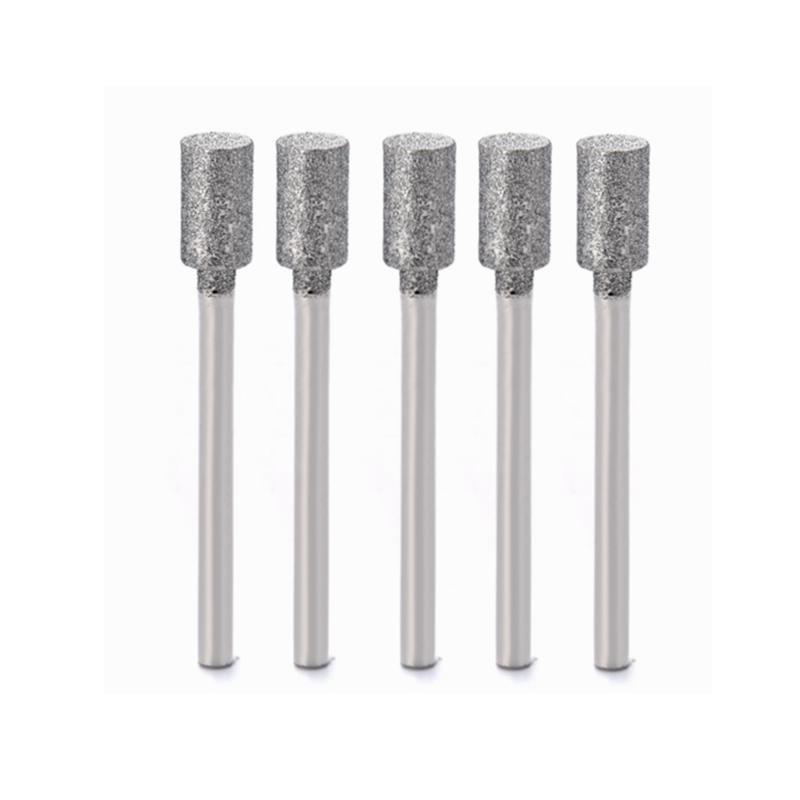 Đầu mài trụ cán 3mm chuyên dùng mài đá thô, thuỷ tinh, mài chi tiết sắt, mài khuôn, mài gỗ, mài inox độ bền cao