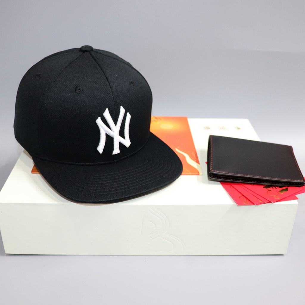 Nón Snapback NY Đen Logo Trắng Thời Thượng NY001.