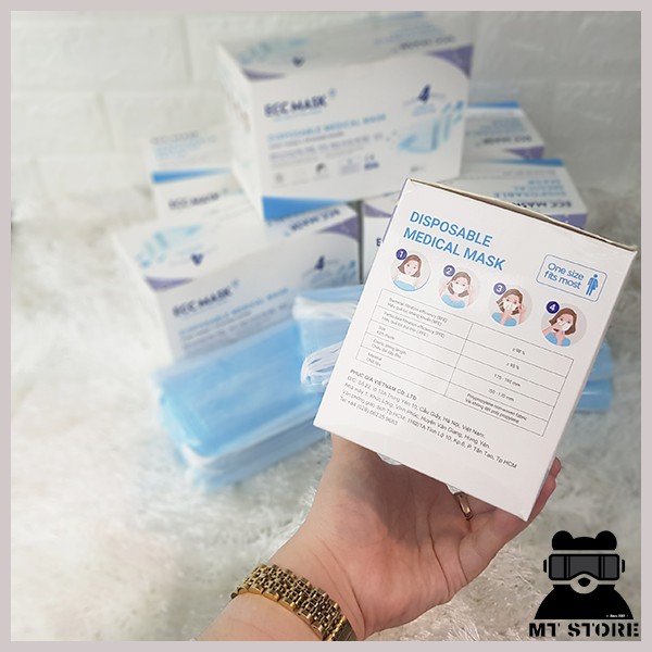 Khẩu trang y tế 4 lớp kháng khuẩn ECC MASK chính hãng - Hộp 50 cái (hàng có sẵn), ảnh thực tế | BigBuy360 - bigbuy360.vn