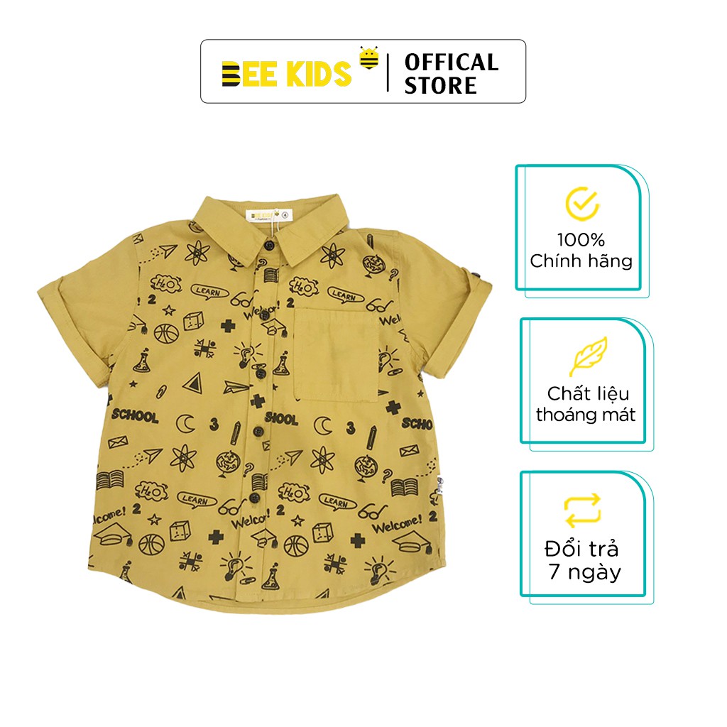 Áo Sơ Mi Bé Trai Bee Kids In Nhiều Hoạ Tiết Chất Cotton Mặc Mùa Hè Thoáng Mát (2-6 Tuổi) 2AC01607CO