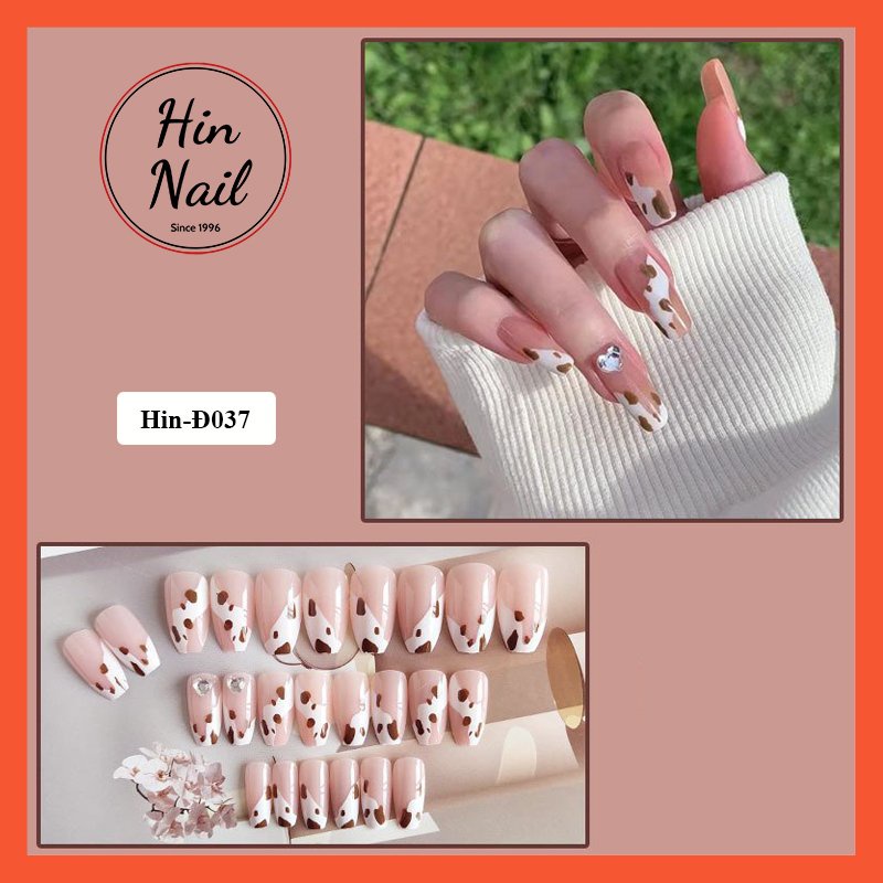 móng tay giả đính đá Hin Nail kiểu dài cao cấp