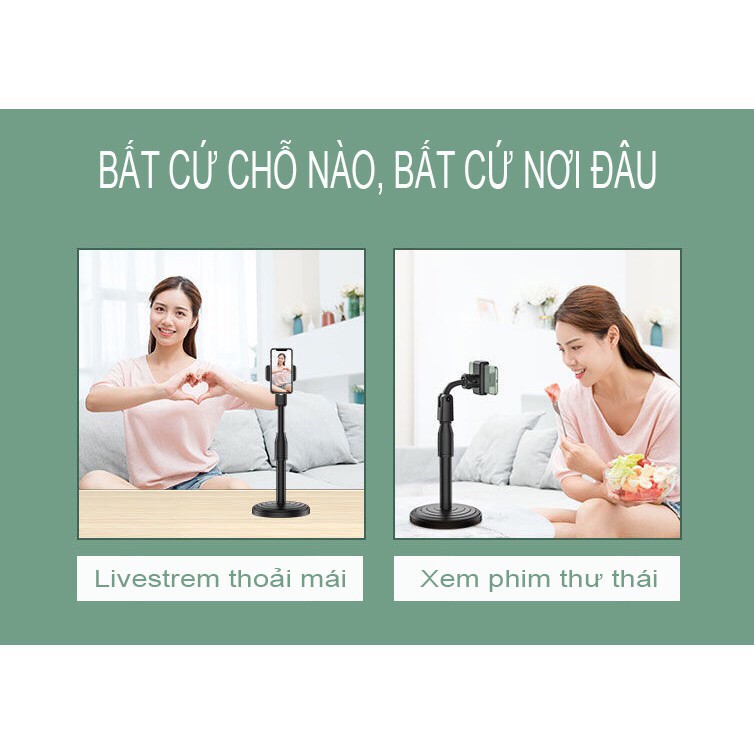 Giá Đỡ Điện Thoại,Kẹp Điện Thoại để bàn kéo dài cao cấp, Gậy livestream để bàn tiện dụng