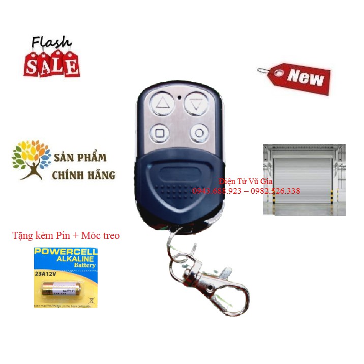 Remote Điều khiển cửa cuốn tự học lệnh, chống nước- Hàng chính hãng mới 100% Tặng kèm Pin!!!