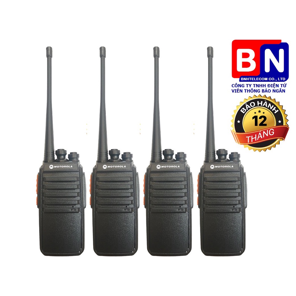Bộ 4 Bộ đàm motorola GP588 - 2 Chế Độ Sạc, Giá Rẻ, Siêu Bền, Bảo Hành 12 Tháng