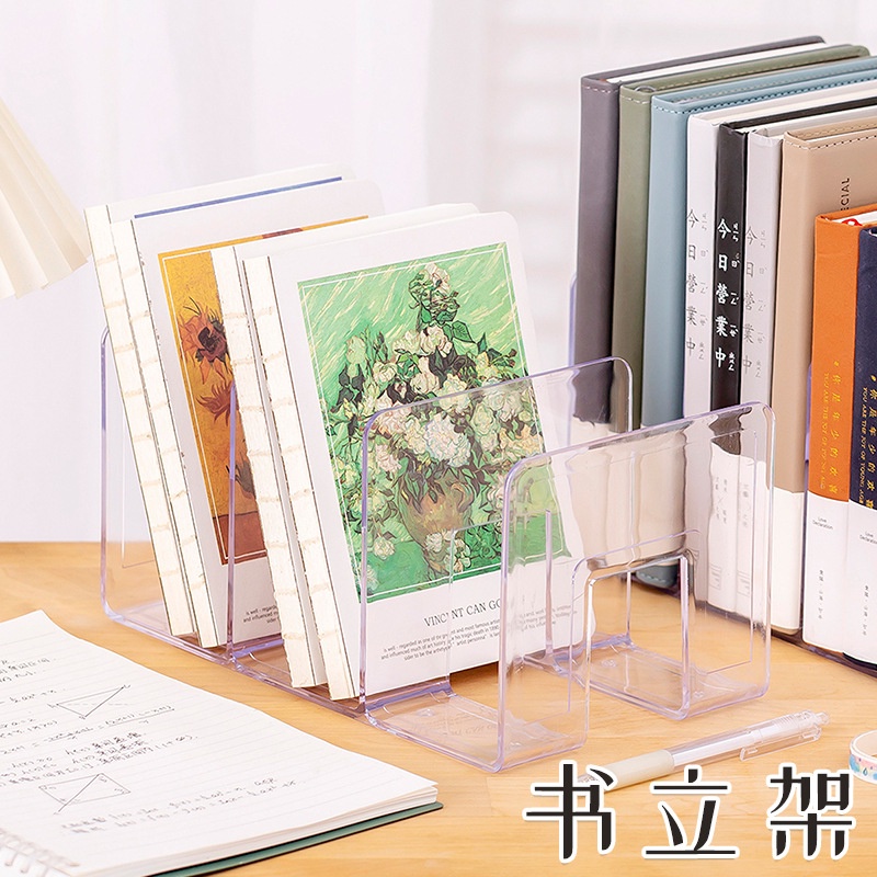 Kệ Đựng Sách Bằng Acrylic Trong Suốt Chia Ngăn Tiện Dụng