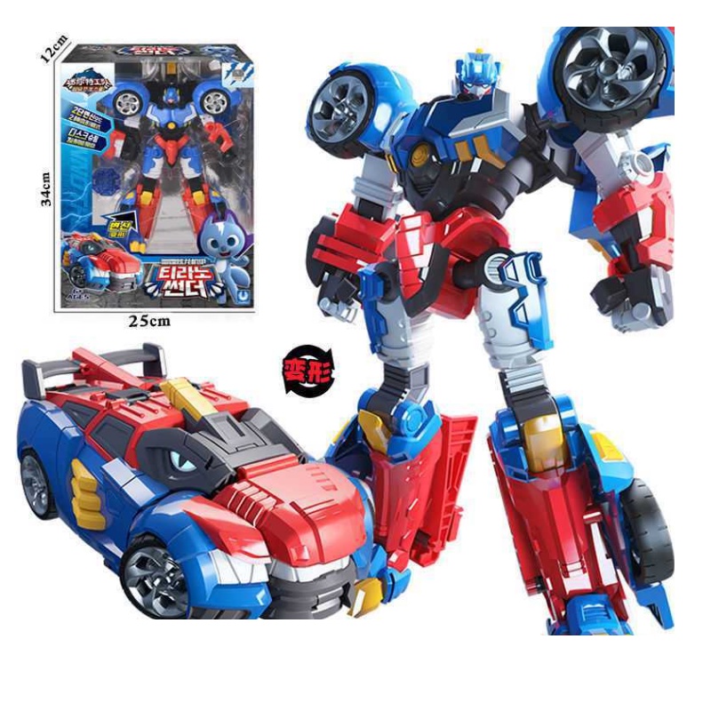 Mô hình robot miniforce mùa 1 Tyranno Sấm Sét / Preta Hỏa Thần đồ chơi trẻ em biệt đội siêu nhân nhí