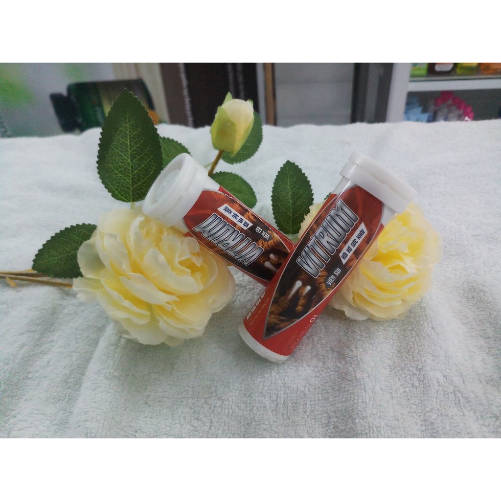 Viên sủi khỏe bổ sung vitamin C, dùng 1 viên mỗi ngày, vittrum, tuýp 10 viên