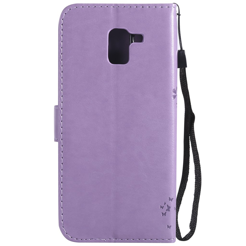 Bao da điện thoại in hoa văn nổi có ngăn đựng thẻ cho Samsung J6 2018/J6 Prime/J6 plus | BigBuy360 - bigbuy360.vn