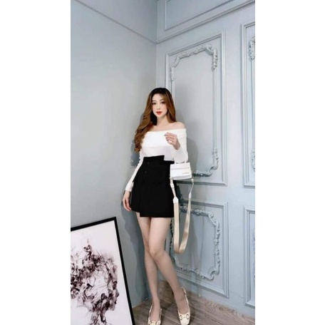 SET ÁO TRỄ VAI TAY DÀI COTTON VỚI CHÂN VÁY NUT