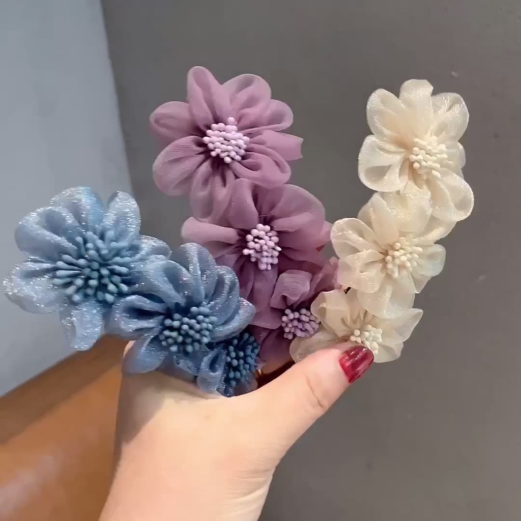 Kẹp Tóc Hình Hoa Dễ Thương Cho Nữ