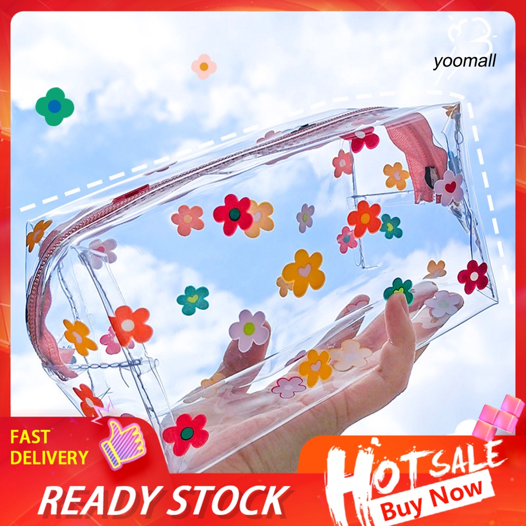 [Hàng mới về] Túi đựng mỹ phẩm du lịch cỡ lớn chống thấm nước in họa tiết hoạt hình