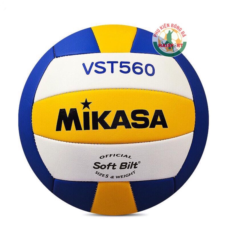 Quả bóng chuyền Mikasa VST560 Tiêu chuẩn thi đấu ( Kèm kim bơm & lưới đựng bóng )
