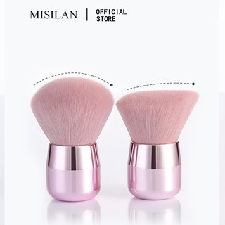 Cọ trang điểm đầu tròn/ phẳng thiết kế màu hồng tiện dụng