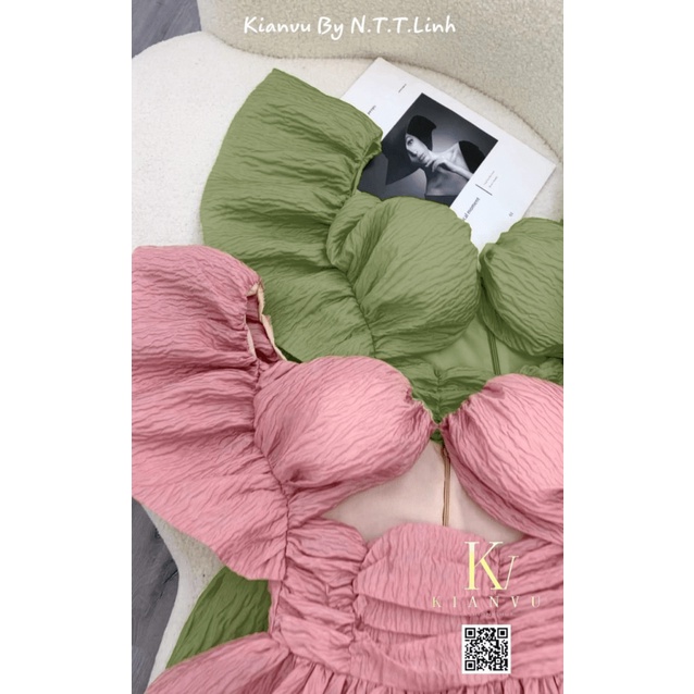 (Free Ship) Đầm Xốp Nhún Dáng Xòe Mới Nhất