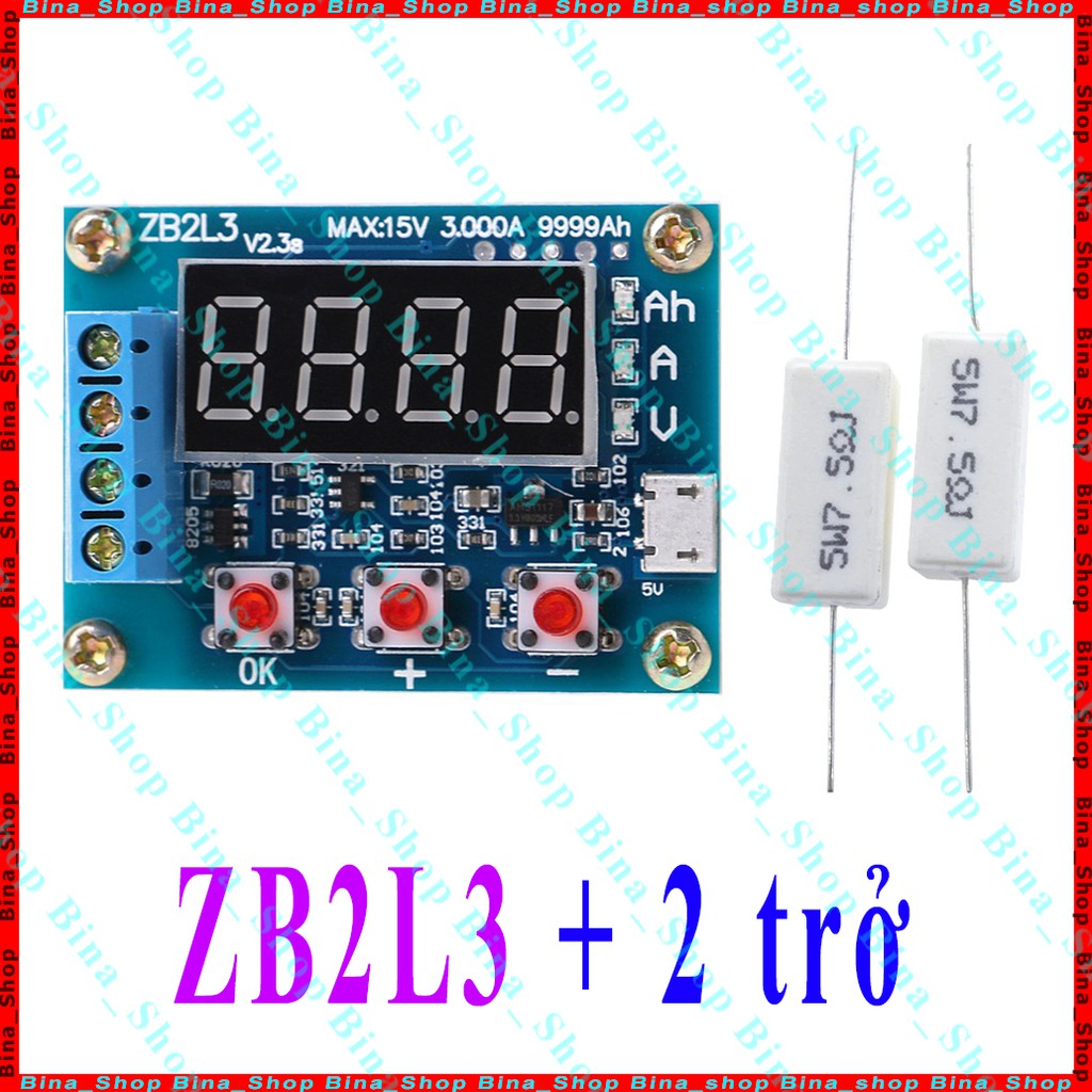 Mạch test ZB2L3 / HW-586 test dung lượng pin Lithium Li-ion 18650