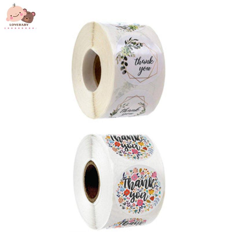 Cuộn Sticker Nhãn Dán &quot;Thank You&quot; Dùng Cho Văn Phòng Sáng Tạo