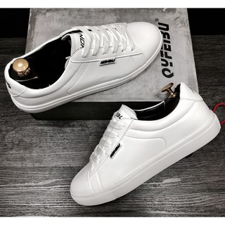 Giày Sneaker Da Trơn Trẻ Trung #Jinstore