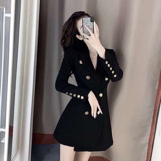 ✦QC✦ Áo Vest Nữ Form Dài Thanh Lịch, Áo Khoác Blazer Nữ Hàn Quốc Thời Trang
