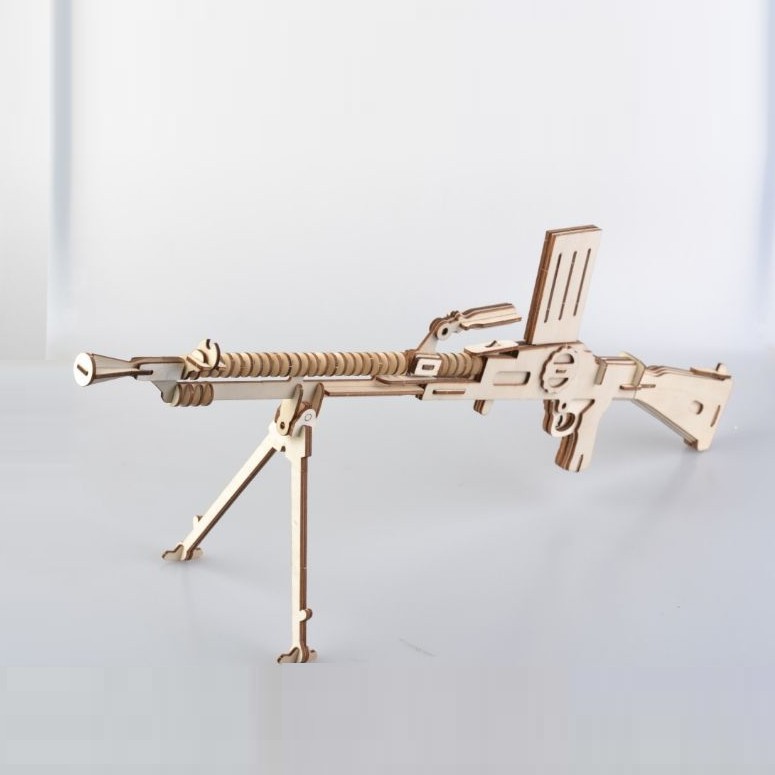 Đồ chơi gỗ lắp ráp 3D Birkeetoys Light machine gun