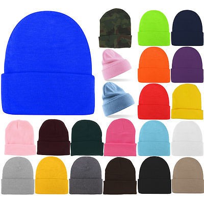 Nón len màu trơn giúp giữ ấm đầu cho nam và nữ