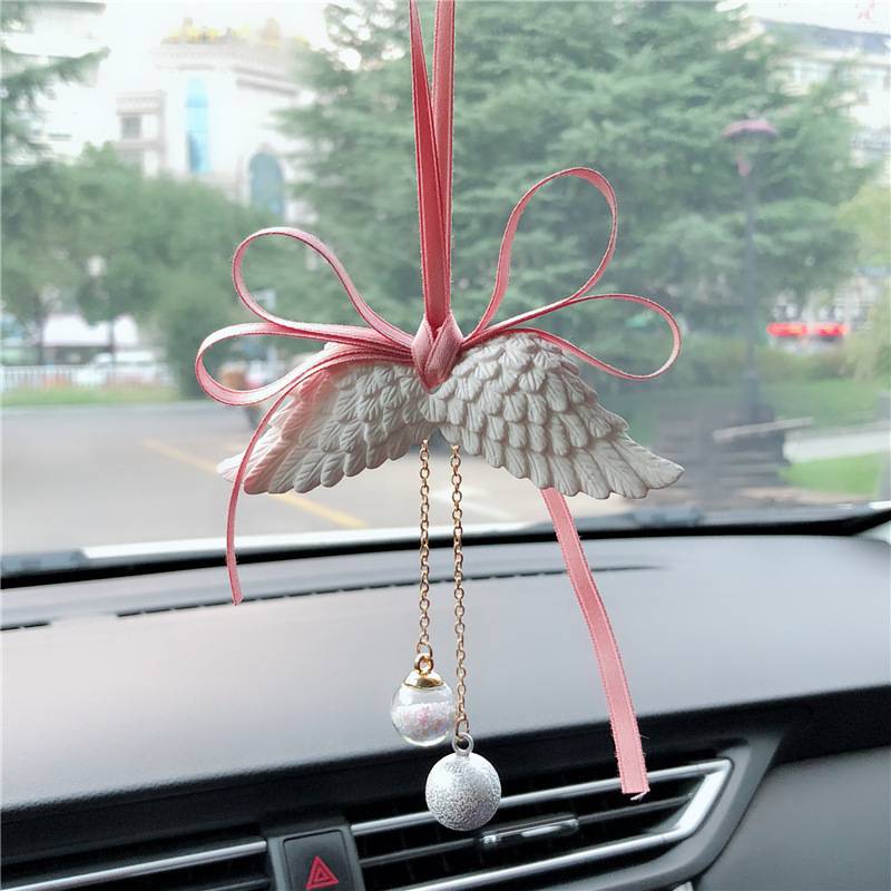 Khánh treo trang trí gương hậu ô tô cánh thiên thần phiên bản đặc biệt chào mừng năm mới tài phúc đầy nhà