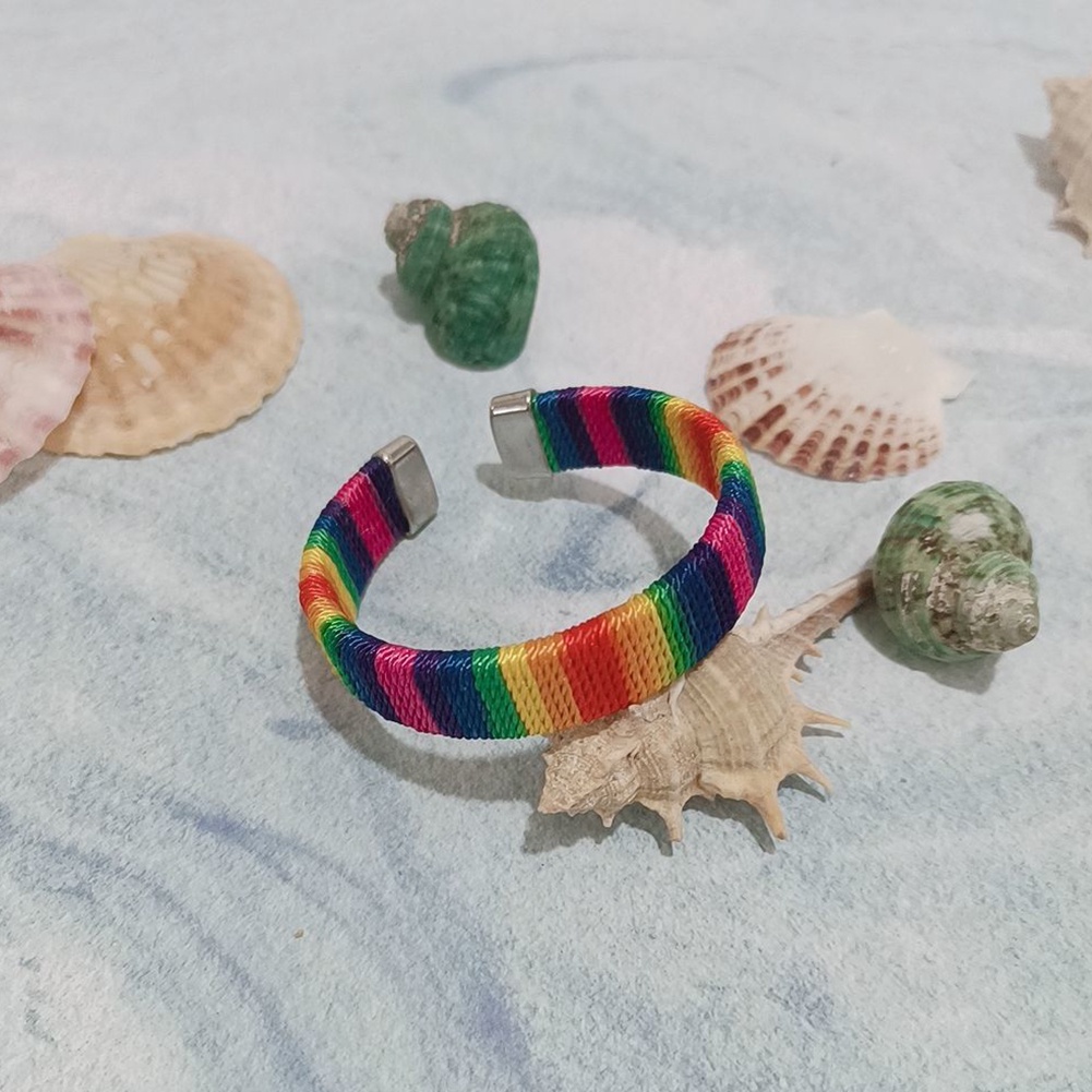 Vòng Đeo Tay Màu Cầu Vồng Thời Trang Xu Hướng Cho Cặp Đôi