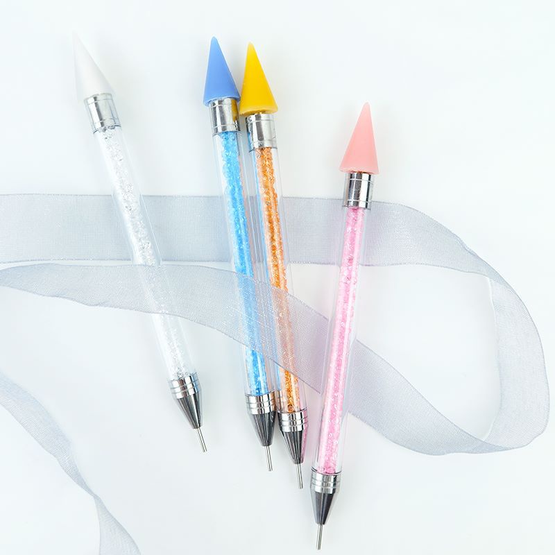 Bút chấm đá 2 đầu, cán đá chuyên dùng làm nail (giá/1 cây, màu ngẫu nhiên)