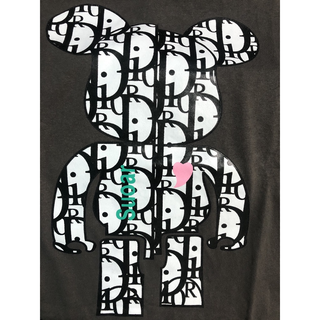 Áo thun 3158 nữ form rộng chất dày cotton khô quảng châu Gấu bearbrick NH6