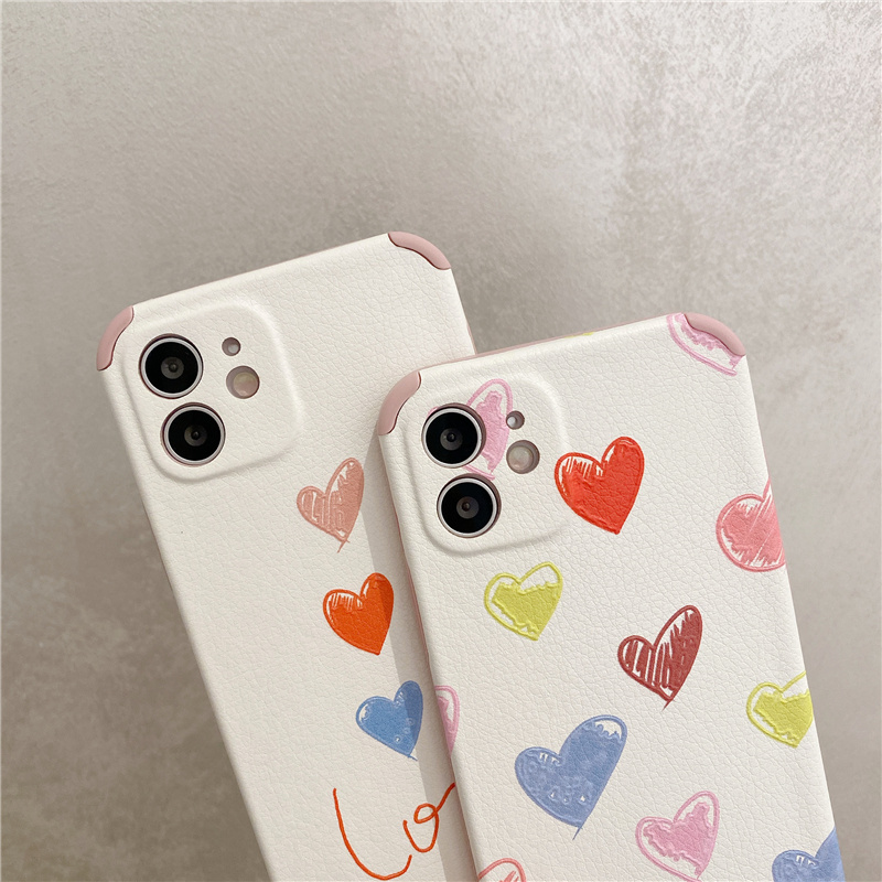 Ốp Điện Thoại Nhựa Mềm Họa Tiết Trái Tim Dành Cho iPhone 11 Pro Max X XR 7 8 6 Plus | BigBuy360 - bigbuy360.vn