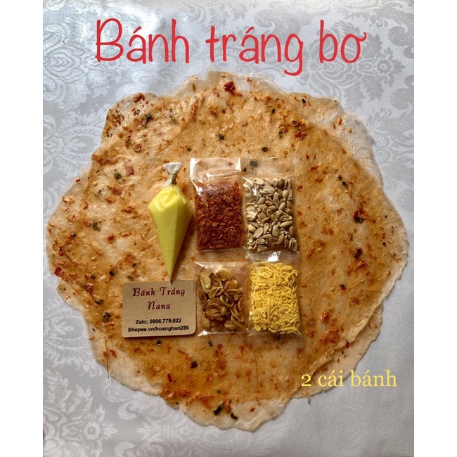 Bánh tráng bơ vàng (2 cái bánh to) Đảm bảo ảnh thật