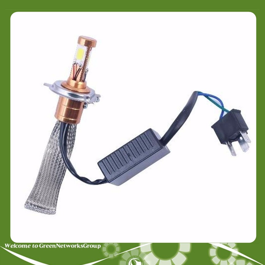 Đèn pha-cos 3 Led chân H4 có râu tản nhiệt (đèn trợ sáng dành cho xe máy)
