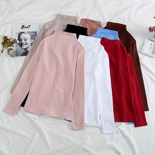 Áo giữ nhiệt nữ cao cổ LÓT NỈ hàng Quảng Châu cao cấp [Style HÀN QUỐC]
