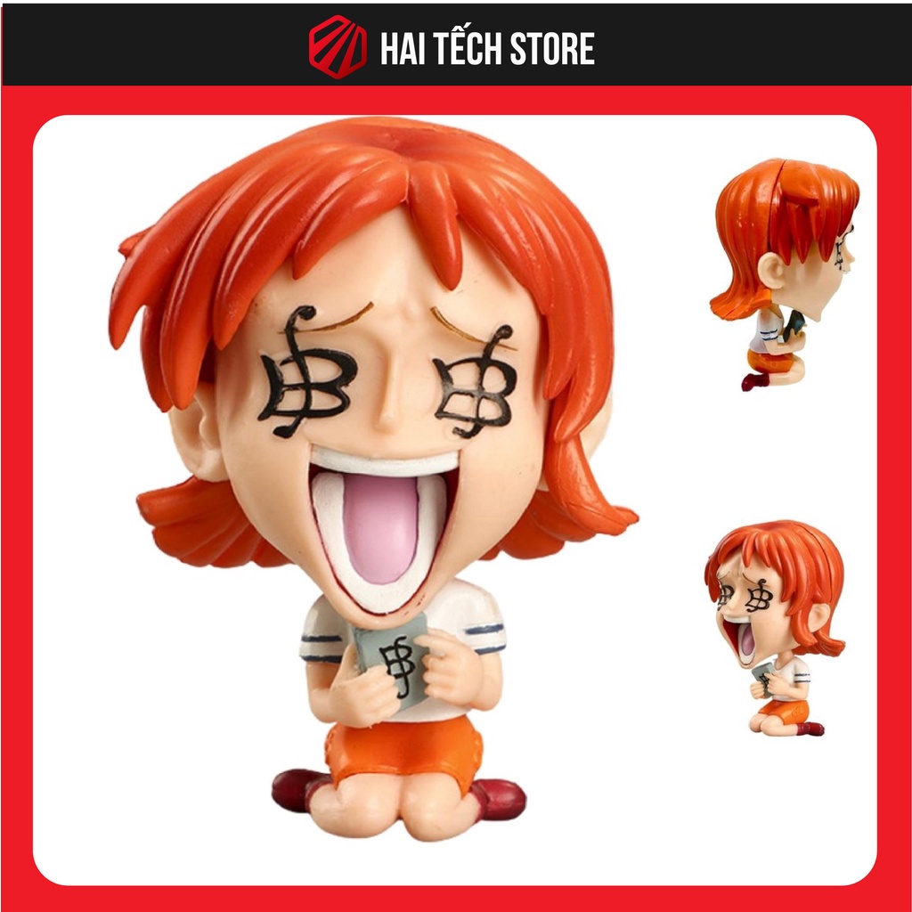 Mô hình One Piece chibi Nami mê tiền cực dễ thương cute cao 9cm , figure one piece anime vua hải tặc decor trang trí