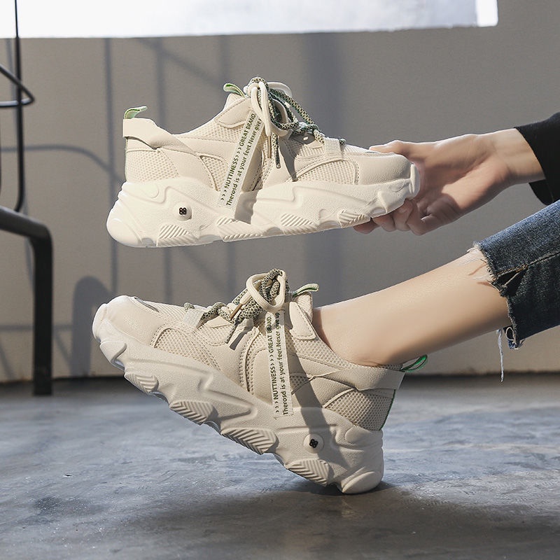 Giày Thể Thao Đế Dày Thoáng Khí Phong Cách Hàn Quốc Mới Cho Nữ