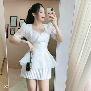 SET ÁO PEPLUM BO EO CHÂN VÁY PLI (KÈM VIDEO HÌNH THẬT)