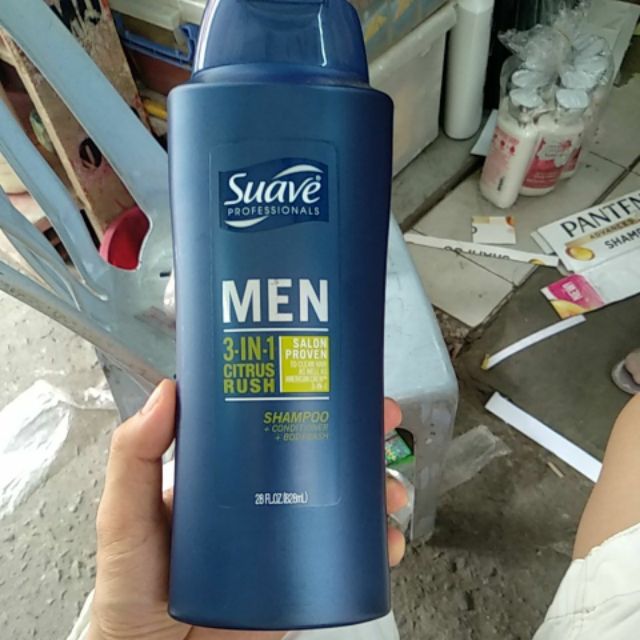 Tắm gội Suave men 3 in 1 828ml