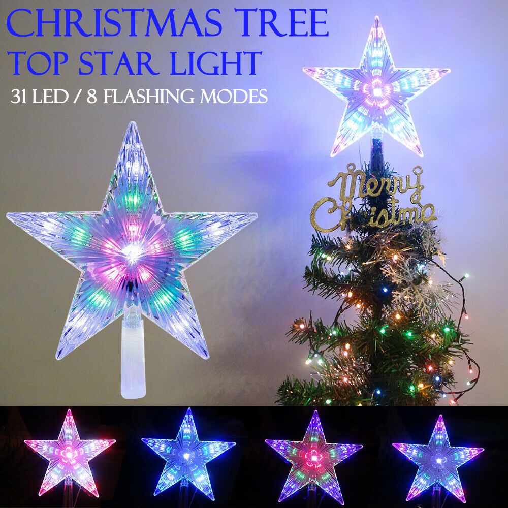 Ngôi Sao Led trang trí cây thông giáng sinh, noel, kích thước 20cm