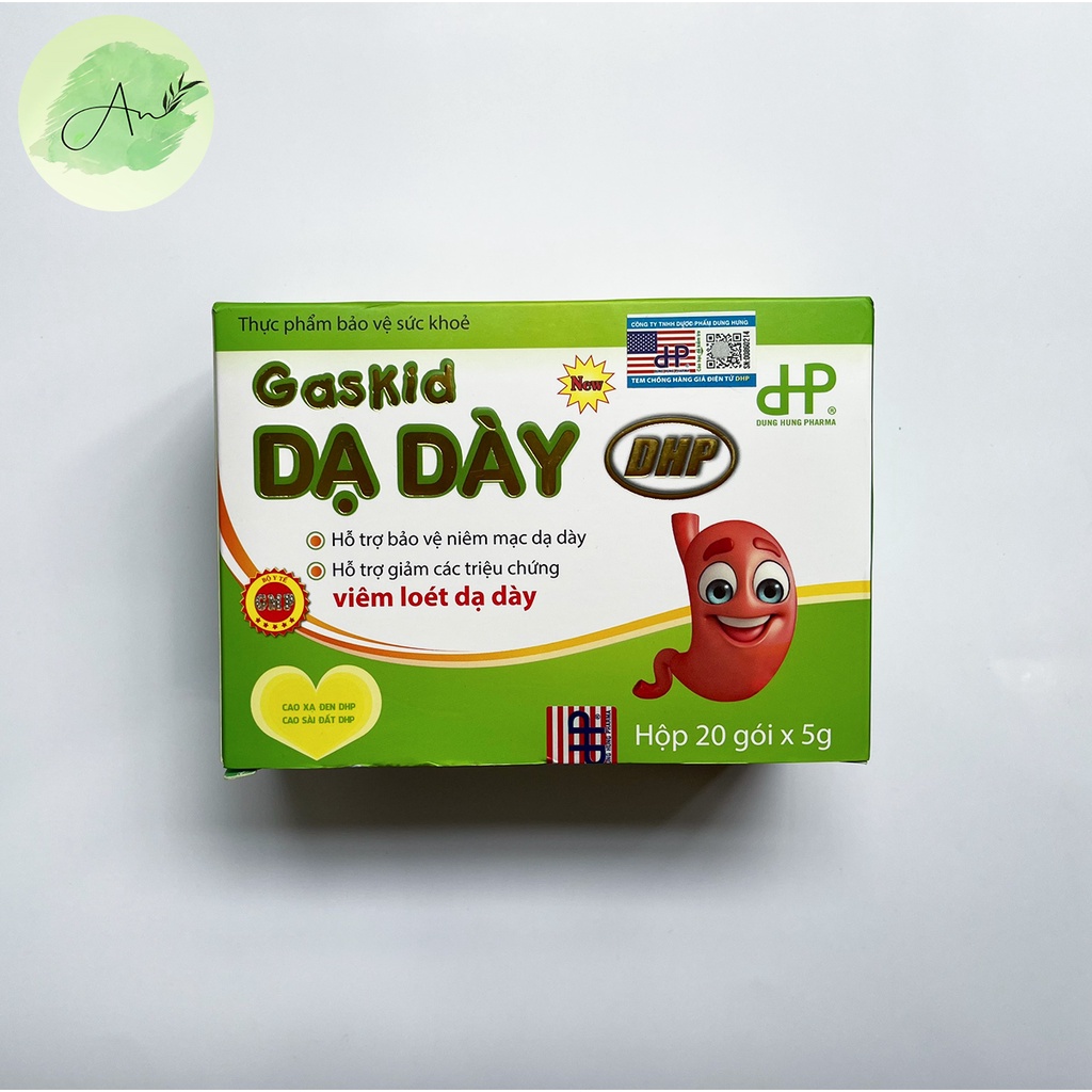 Gas Kid dạ dày Dung Hung Pharma bảo vệ niêm mạc dạ dày, giảm chướng bụng 20 gói - AN011
