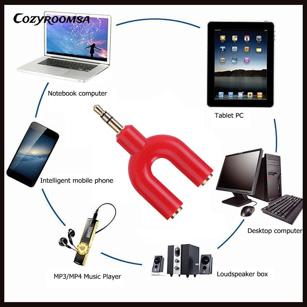 Bộ Chia Tai Nghe 1 Đầu Dương Sang 2 Đầu Âm 3.5mm Tiện Dụng